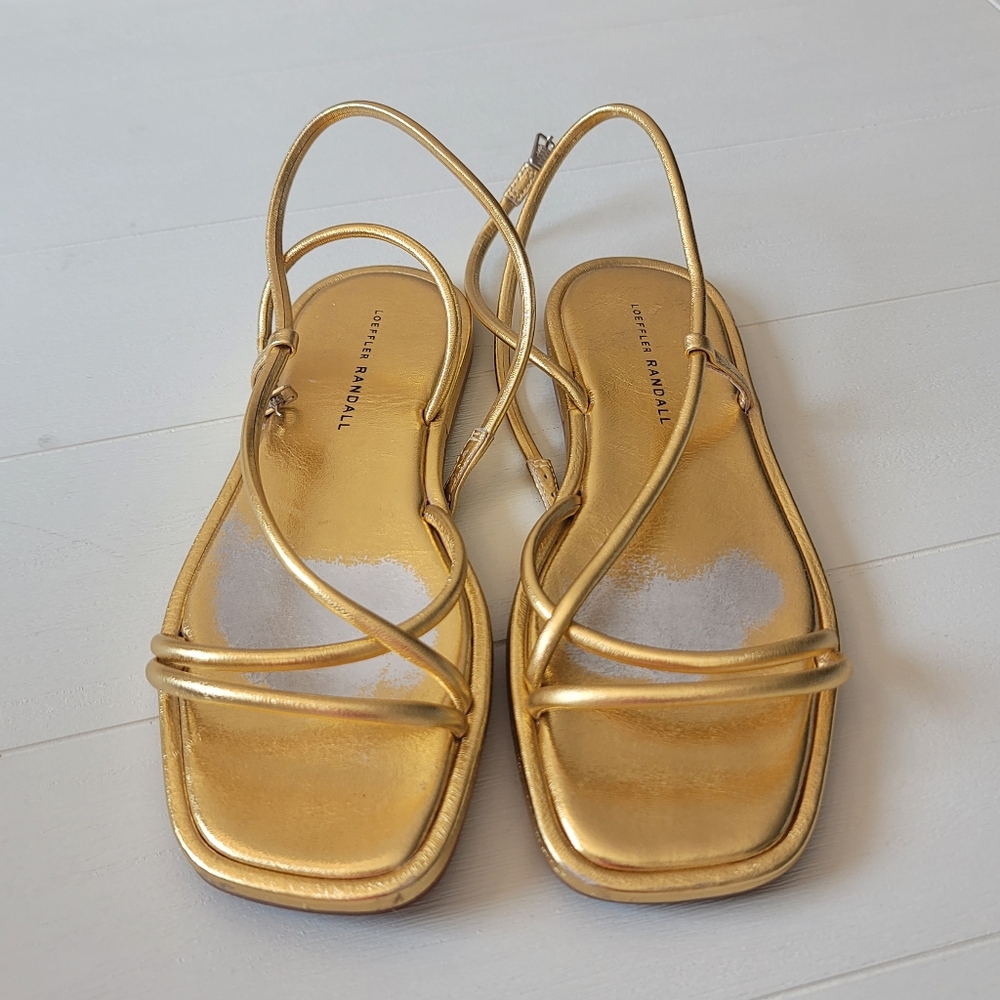Loeffler Randall Noor Strappy Sandals in Gold